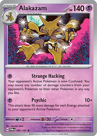 Alakazam 082/167 holo Twilight Masquerade, Hobby en Vrije tijd, Verzamelkaartspellen | Pokémon, Losse kaart, Nieuw, Foil, Ophalen of Verzenden