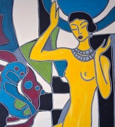 Patricia Kleyman (1965) - Une belle Histoire entre la Jeune, Antiek en Kunst, Kunst | Schilderijen | Klassiek