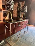 Sidetable Goud/Marmer – Showroommodel NU €249,- (van €699,-!, Huis en Inrichting, Tafels | Sidetables, Overige materialen, 100 tot 150 cm