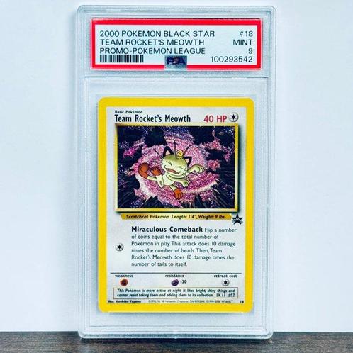 Pokémon Graded card - Team Rockets Meowth - Pokémon - PSA 9, Hobby en Vrije tijd, Verzamelkaartspellen | Pokémon