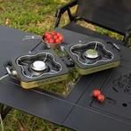 Draagbaar camping gasfornuis dubbele brander opvouwbaar, Verzenden, Nieuw
