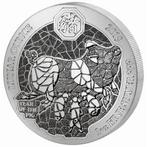 Rwanda / Ruanda Lunar Pig 1 oz 2019 (folie), Postzegels en Munten, Munten | Afrika, Verzenden, Overige landen, Losse munt, Zilver