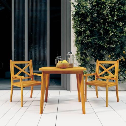 vidaXL 3-delige Tuinset massief acaciahout, Tuin en Terras, Tuinsets en Loungesets, Tuinset, Nieuw, 2 zitplaatsen, Hardhout, Verzenden
