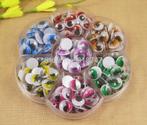Wiebelogen zelfklevend assortiment gekleurd 10 mm box +/-240, Ophalen of Verzenden, Nieuw