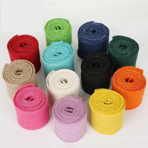 Juteband dicht6 cm breed 2 meter (kleinverpakking) -, Huis en Inrichting, Woonaccessoires | Kunstplanten en Kunstbloemen, Nieuw
