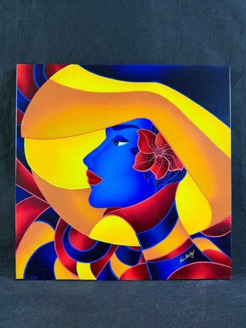 Kino Mistral (1943) - Red Flower, Antiek en Kunst, Kunst | Schilderijen | Klassiek