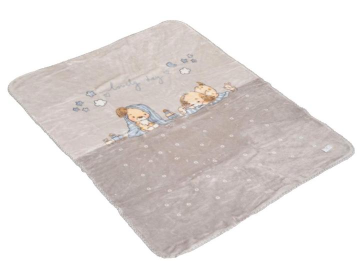 Cangaroo Softy Lovely Day Grey 110 x 140 cm Ledikantdeken, Kinderen en Baby's, Dekens, Slaapzakjes en Inbakerproducten, Nieuw