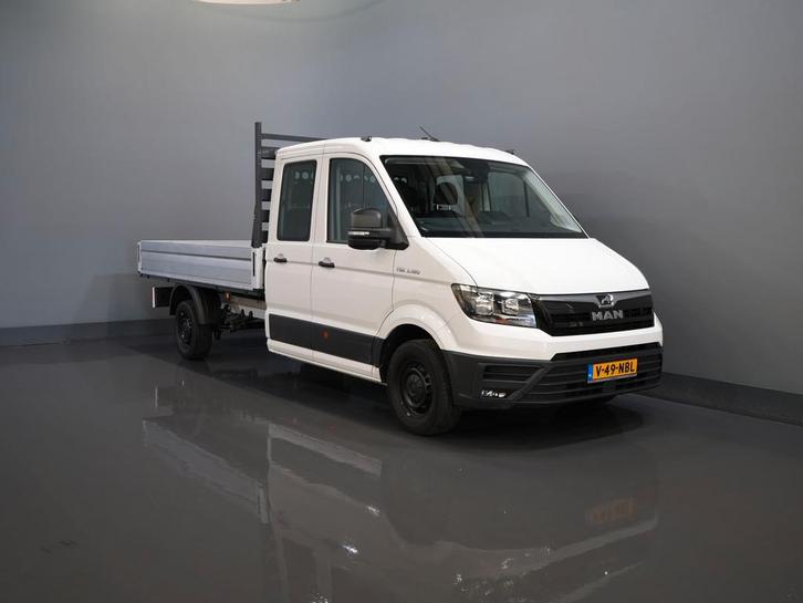 MAN TGE 3.180 DSG Aut. DC Dubbel Cabine BPM VRIJ! Open Laadb, Auto's, Bestelauto's, Onderhoudsboekje, Lease, Automaat, Wit, MAN