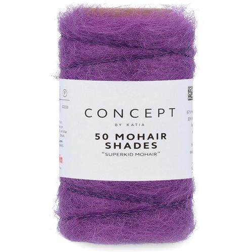 Katia Concept 50 Mohair Shades - 54 violet - Mohair Garen, Hobby en Vrije tijd, Breien en Haken, Ophalen of Verzenden