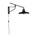 *WOONWINKEL* Dutchbone Hector Metalen Wandlamp Zwart, Nieuw, Verzenden