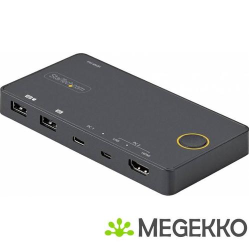 StarTech.com 2 Port Hybride USB-A + HDMI & USB-C KVM Switch, Computers en Software, Netwerk switches, Nieuw, Verzenden