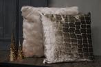 Bontkussen Antique latte 50 x 50 cm, Huis en Inrichting, Woonaccessoires | Kussens, Ophalen of Verzenden, Nieuw