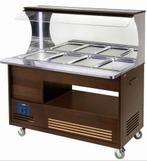 Bain Marie Wandbuffet 4 x 1/1 GN Wenge HorecaTraders, Verzenden, Nieuw in verpakking