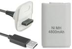 Play & Charge Kit voor Xbox 360 - Wit (Nieuw), Verzenden, Nieuw