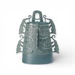 Kobayashi Shmin — Kobaku (Tijgerbinding) Bronzen klok, Antiek en Kunst