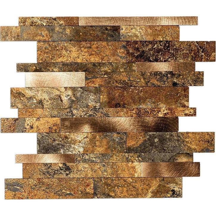 Zelfklevende Mozaïek Tegel - Afimera Wildverband - Taupe, Huis en Inrichting, Woonaccessoires | Wanddecoraties, Ophalen of Verzenden