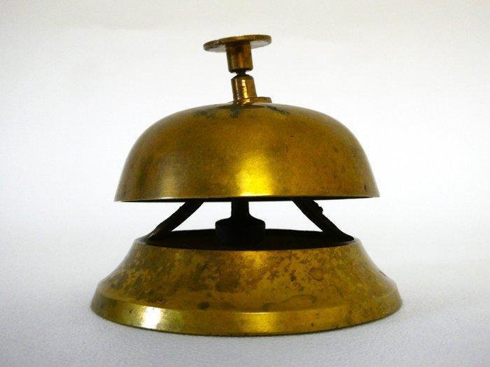Servicebel - Mooie oude messing hotelbel / tafelbel / bel, Antiek en Kunst, Curiosa en Brocante