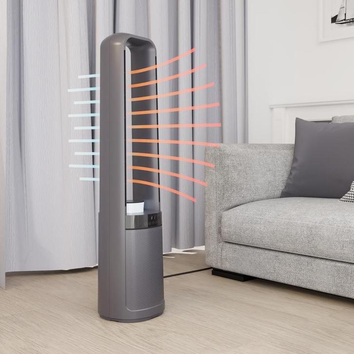 Sinji bladloze ventilator met verwarming - Type: SIBF-0208 |, Witgoed en Apparatuur, Ventilatoren, Nieuw, Verzenden