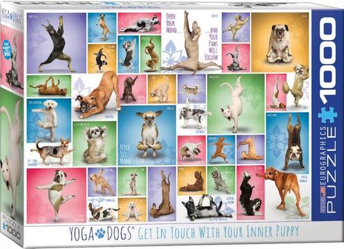 Yoga Dogs Puzzel (1000 stuks) | Eurographics - Puzzels, Hobby en Vrije tijd, Denksport en Puzzels, Nieuw, Verzenden