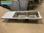 RVS Spoelblad Dubbele spoelbakken 180 x 60 cm Horeca, Ophalen of Verzenden, Nieuw zonder verpakking