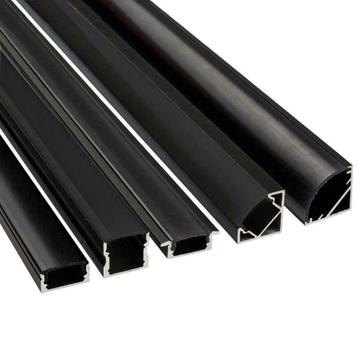 Zwarte led profielen 1 t/m 4 meter - inbouw, opbouw of hoek beschikbaar voor biedingen