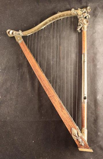 Thermometer - Brons, Hout - Grote harpvormige beschikbaar voor biedingen