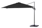 Hawaii zweefparasol 300x300 cm. - Carbon grey - Black doek, Verzenden, Nieuw, Zweefparasol