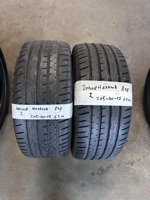 2x 205-40-17 hankook zomer 6,5 mm €60 per band 205 40 17, Auto-onderdelen, Banden en Velgen, 17 inch, Zomerbanden, 205 mm, Personenwagen