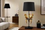 Design Tafellamp WILDLIFE 75cm Zwart Gouden Ronde Papegaai, Ophalen of Verzenden, Nieuw
