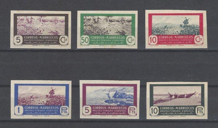 Marokko 1951 - Marokko Spaans - zonder tand - zeer zeldzaam., Postzegels en Munten, Postzegels | Europa | Spanje