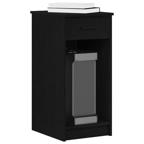 vidaXL Computertorenstandaard met lade 35x45x77 cm zwart, Huis en Inrichting, Bureaus, Nieuw, Verzenden