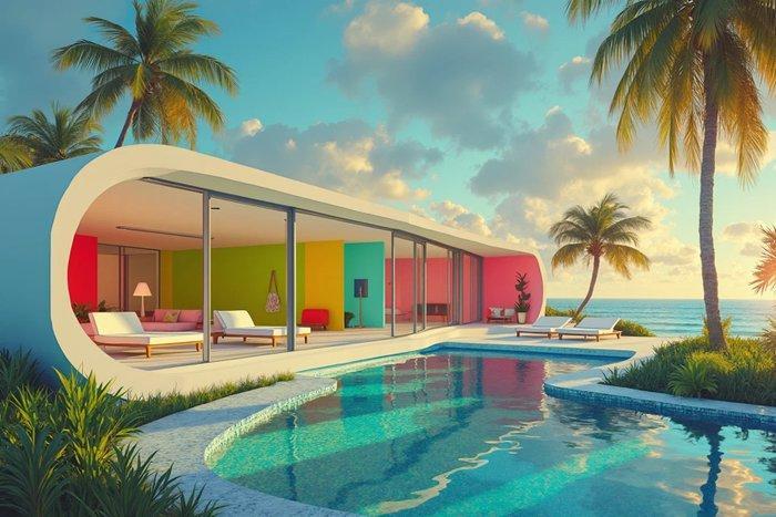 KOYA (1967) - Dream in Florida Toile 1/1 Large, Antiek en Kunst, Kunst | Designobjecten