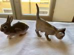 Bing & Grondahl - Miniatuur figuur - coniglio e gatto con