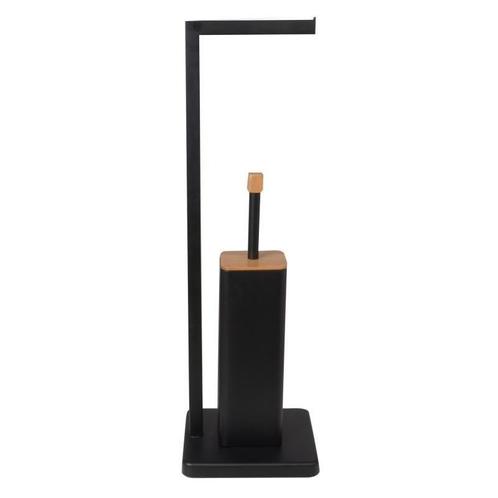 WC rolhouder staand met toiletborstel - 20x64cm - zwart b..., Doe-het-zelf en Verbouw, Sanitair, Nieuw, Ophalen of Verzenden