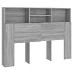 Hoofdbordkast met Opbergruimte - Retourdeal! Grijze Look, Huis en Inrichting, Slaapkamer | Bedden, Nieuw, Grijs, Hout, 140 cm
