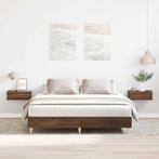 vidaXL Bedframe zonder matras 150x200 cm spaanplaat bruin, Bruin, Verzenden, Overige maten, 200 cm