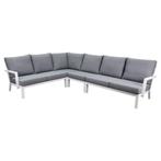 New york hoek loungeset 5 delig aluminium wit, Ophalen of Verzenden, Nieuw, Aluminium