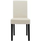 Eetkamerstoel set van 6 Hamburg kunstleer creme en zwart [en, Huis en Inrichting, Stoelen, Verzenden, Nieuw