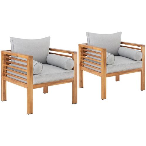 Tuin-loungestoel Boka, gelakt hout, draagkracht 120 kg - Set, Tuin en Terras, Overige Tuin en Terras, Verzenden