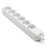 Stekkerdoos zonder kabel | 6-voudig (Wit), Verzenden, Nieuw