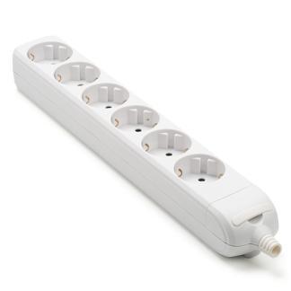 Stekkerdoos zonder kabel | 6-voudig (Wit), Doe-het-zelf en Verbouw, Elektra en Kabels, Nieuw, Verzenden