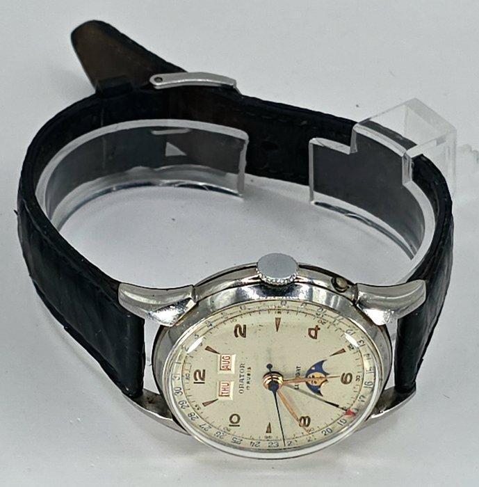 Orator- Stahl Armbanduhr - Lunodat - Triplekalender +, Sieraden, Tassen en Uiterlijk, Horloges | Heren
