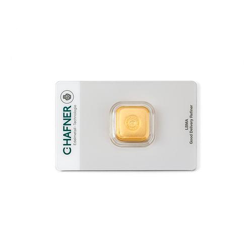 50 gram gegoten goudbaar C.Hafner met certificaat LBMA, Postzegels en Munten, Edelmetalen en Baren, Goud, Verzenden