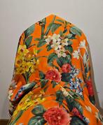 300x280cm! Exclusieve Boheemse bloemenstof, oranje -