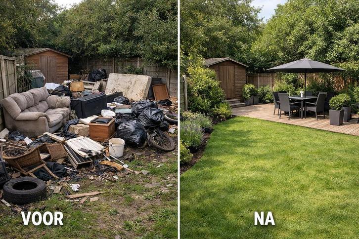 Tuin ontruimen? Tuin leegmaken? Grofvuil laten afvoeren?, Diensten en Vakmensen, Tuinmannen en Stratenmakers, Bestrating, Hekwerk of Schuttingen