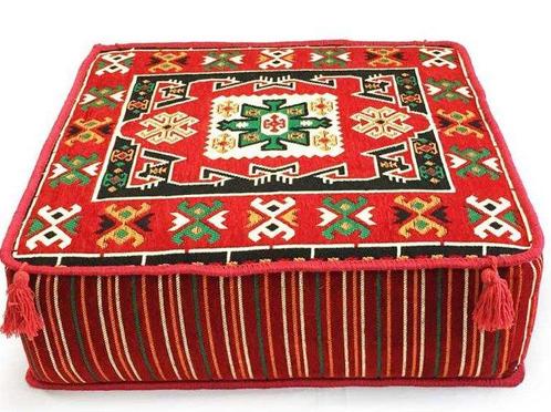 Ottomaanse kussen - Kelim - 60 cm - 60 cm, Antiek en Kunst, Antiek | Kleden en Textiel