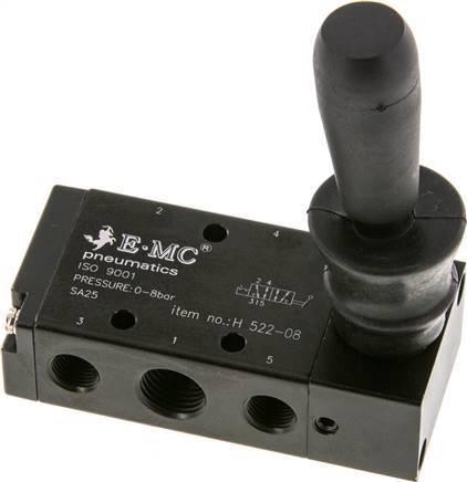 5/2 G1/4 (G1/8) Handbediend Hefboom Ventiel Detent, Doe-het-zelf en Verbouw, Gereedschap | Machine-onderdelen en Toebehoren, Nieuw