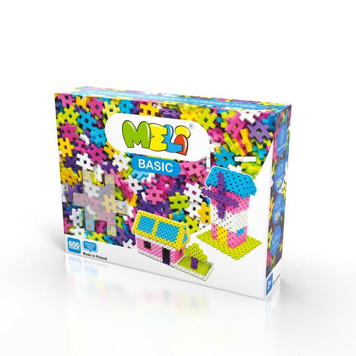 Meli - 50030 - Basic Pink 600 - classic (kinder bouwsets), Kinderen en Baby's, Speelgoed | Bouwstenen, Nieuw, Verzenden