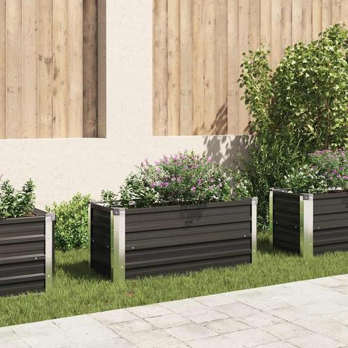vidaXL Plantenbak verhoogd 100x40x45 cm gegalvaniseerd staal, Tuin en Terras, Bloembakken en Plantenbakken, 100 cm of meer, Nieuw