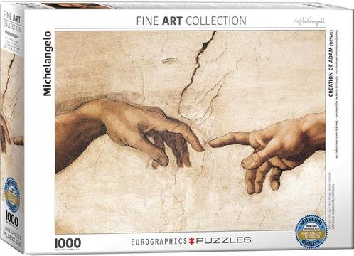 Creation of Adam - Michelangelo Puzzel (1000 stukjes) |, Hobby en Vrije tijd, Denksport en Puzzels, Nieuw, Verzenden